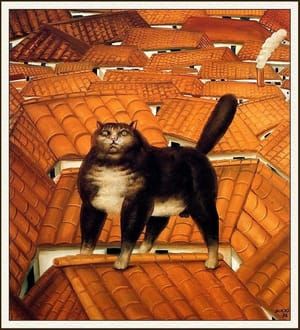 Artwork Title: Cat on a Roof