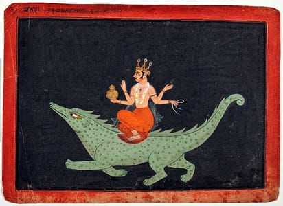 Artwork Title: Makara as vehicle of Varuna deva