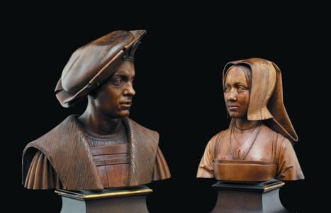 Artwork Title: Portrait busts of Margaret of Austria and Philibert of Savoy