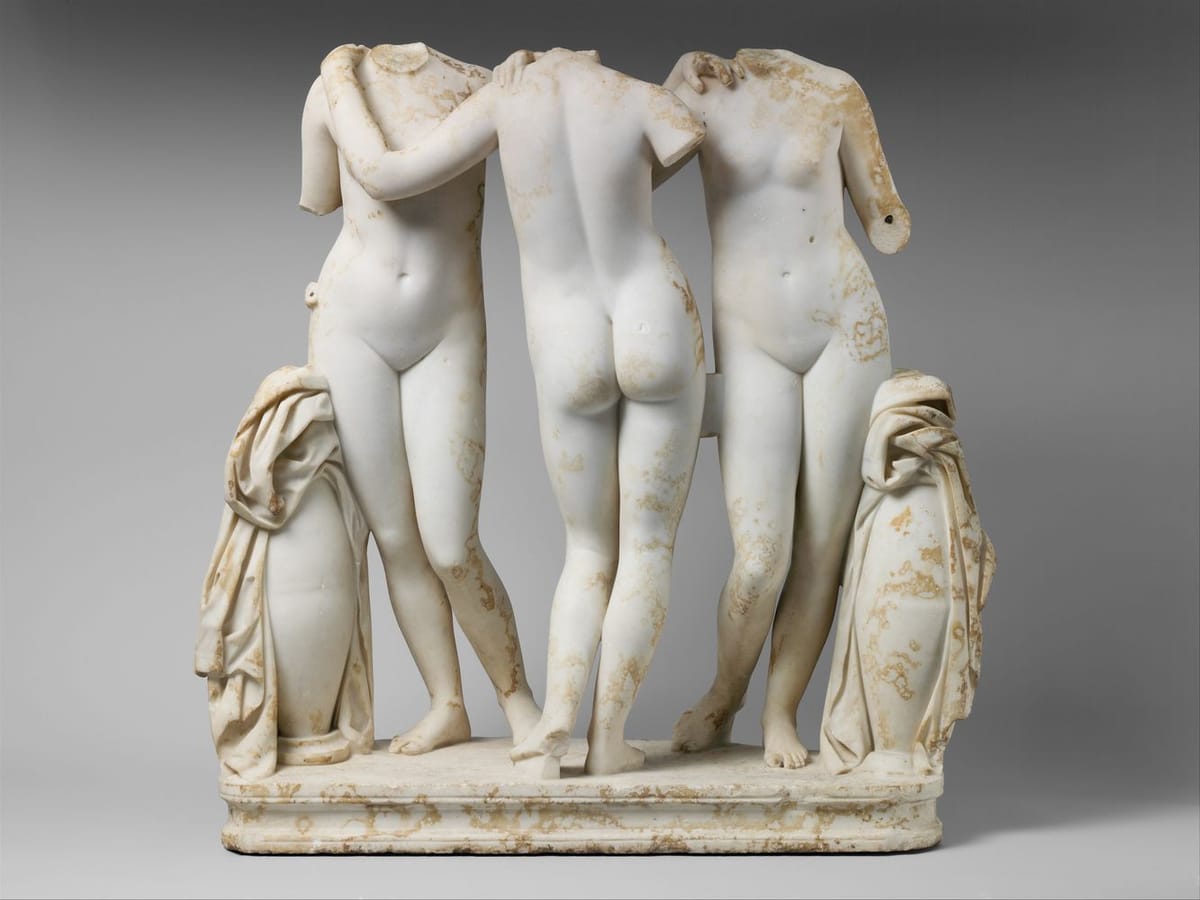 Artwork Title: Marble Statue Group of the Three Graces