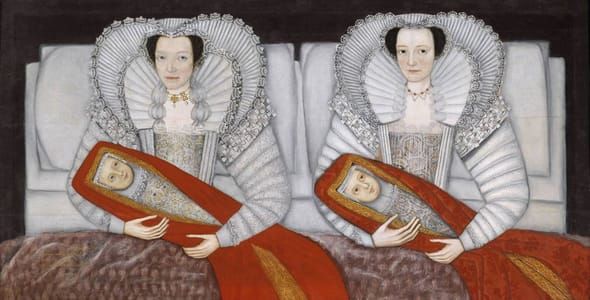 Artwork Title: Perhaps Mary  & Lettice  Cholmondeley, daughters of Sir Hugh Cholmondeley (1557-1601) & Mary Holford