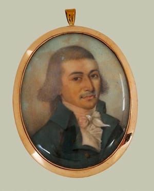 Artwork Title: Georgian portrait miniature of a handsome gentleman