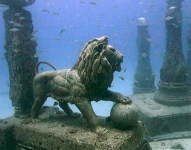Artwork Title: Lion Of Heracleion, Egypt (underwater)