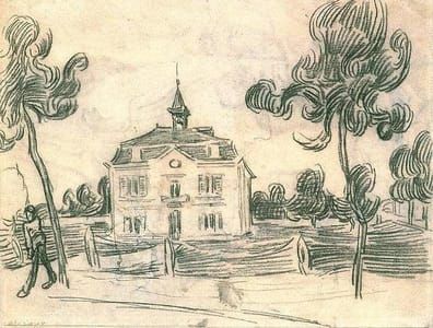 Artwork Title: Town Hall at Auvers