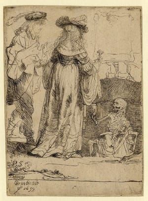 Artwork Title: Death Appearing to a Wedded Couple from an Open Grave