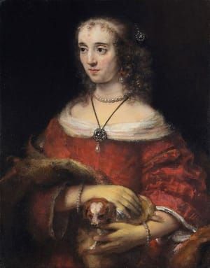 Artwork Title: Portrait of a Lady with a Dog