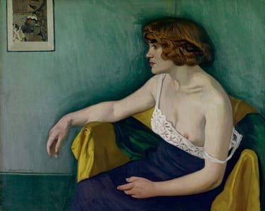 Artwork Title: Jeune femme assise de profil