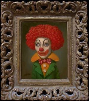 Artwork Title: Clown With A Red Wig