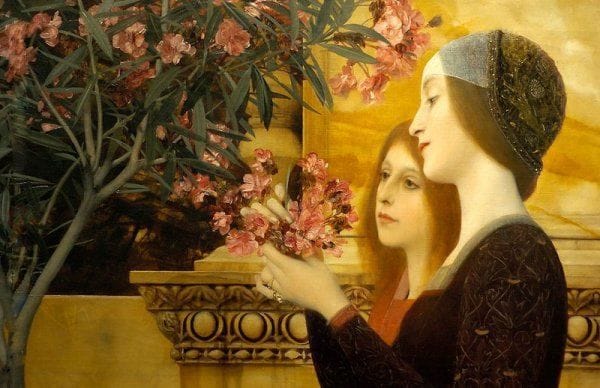 Artwork Title: Two Girls with an Oleander