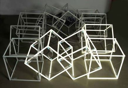Artwork Title: Moving Neon Cube