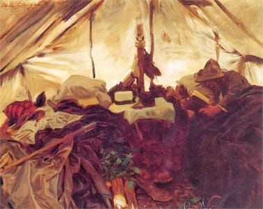 Artwork Title: Inside a Tent in the Canadian Rockies