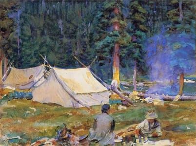 Artwork Title: Camping at Lake O-Hara