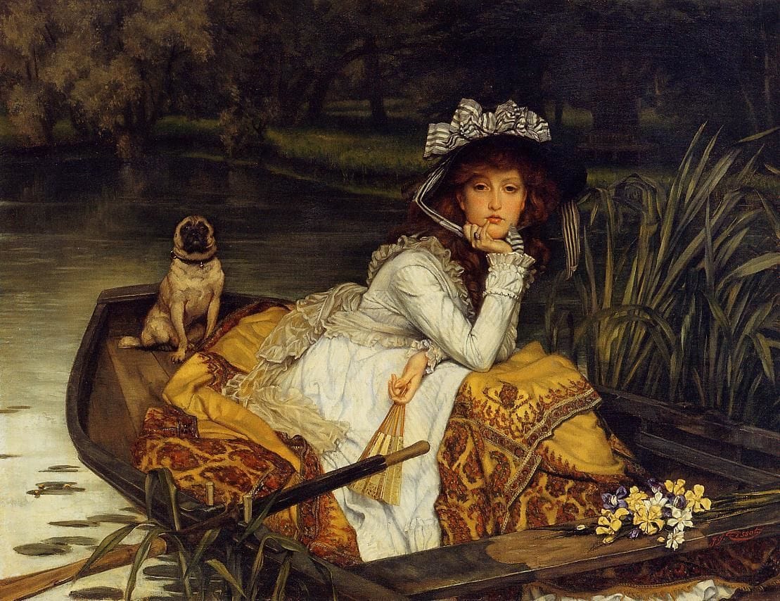 Artwork Title: Young Woman in A Boat