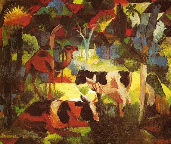 Artwork Title: Landscape with Cows and Camel