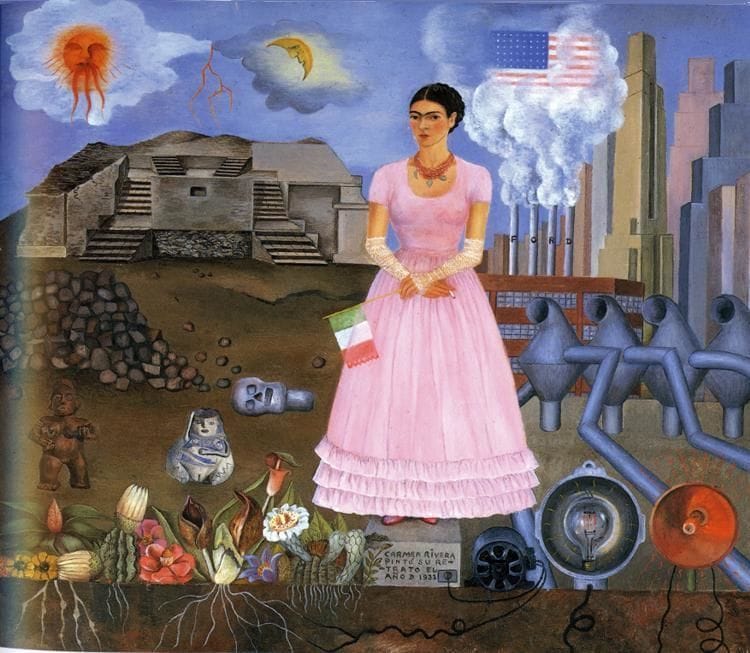 Artwork Title: Autorretrato en la frontera entre Mexico y los Estados Unidos (Self Portrait Along the Border Line B