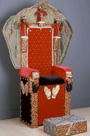 Artwork Title: Throne, Ottoman, And Staff