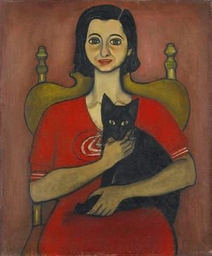 Artwork Title: Untitled (Woman with Cat)
