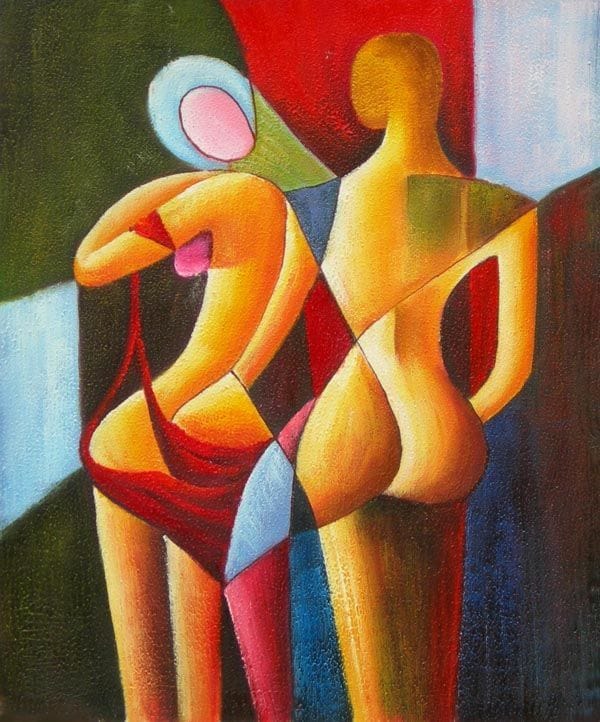 Artwork Title: Picasso Style Love And Colors