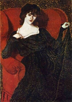 Artwork Title: Elza Bányai in a Black Dress