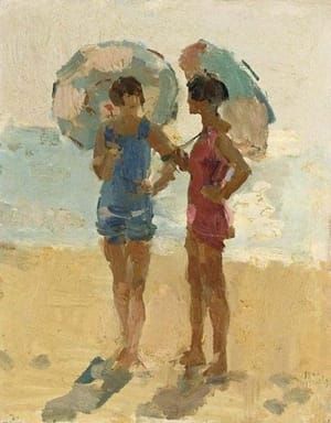 Artwork Title: Ladies on the Beach, Viareggio