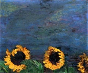 Artwork Title: Blue Sky and Sunflowers