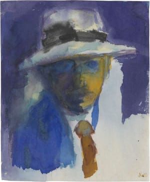 Artwork Title: Selbstbildnis mit Hut (Self-portrait with hat)