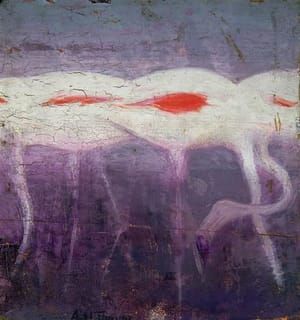 Artwork Title: White Flamingoes