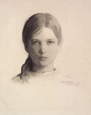Artwork Title: Portrait Head of a Young Girl (Gladys Thayer at 11)