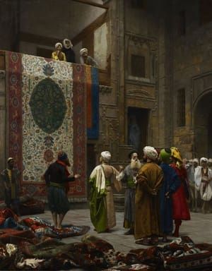 Artwork Title: Marchands de tapis au Caire
