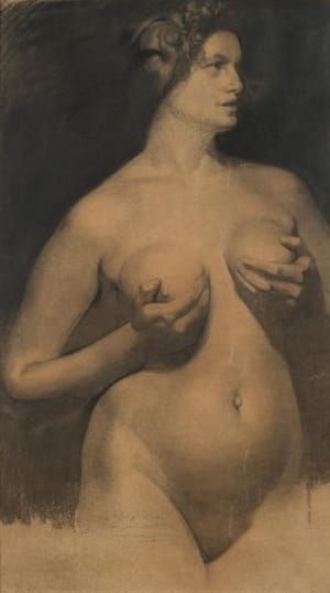 Artwork Title: Portrait de femme nue symboliste