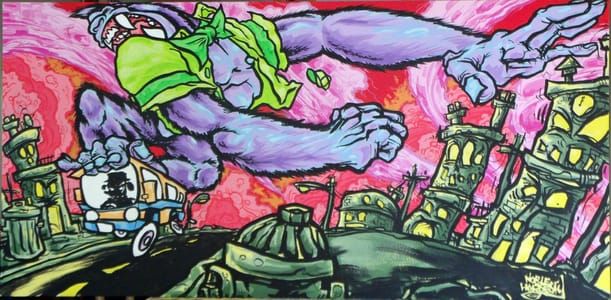 Artwork Title: Grape Ape Exits Shady-vibe-town