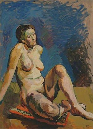 Artwork Title: Seated Nude oil on canvas