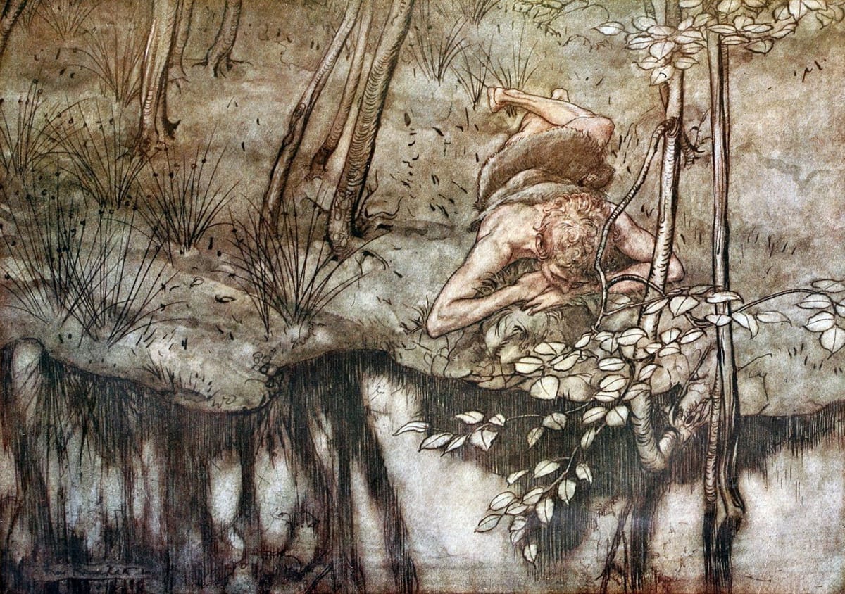 Artwork Title: Siegfried sees himself in the stream