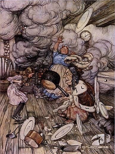 Artwork Title: Alice in Wonderland - Pig and Pepper