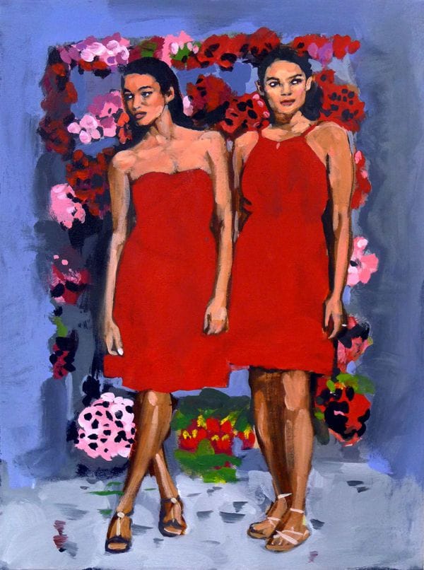 Artwork Title: Two Red Dresses