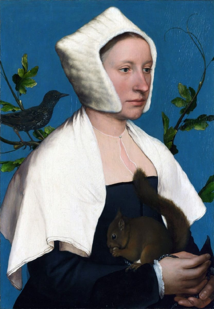 Artwork Title: A Lady (Anne Lovell) with a Squirrel and a Starling