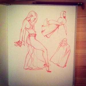 Artwork Title: Some figure and drapery practice