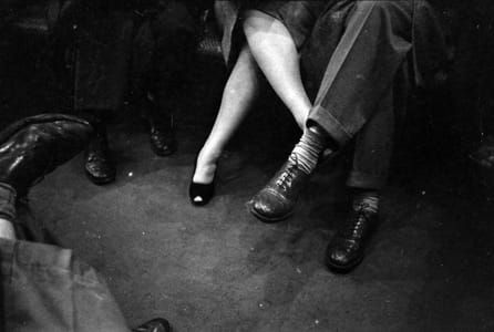 Artwork Title: Couple Playing Footsies On A Subway