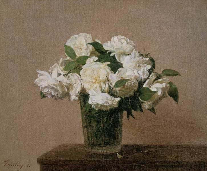 Artwork Title: Vase with white roses