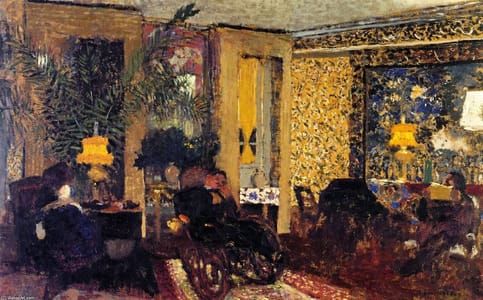 Artwork Title: Interior, The Salon with Three Lamps, Rue Saint Florentin