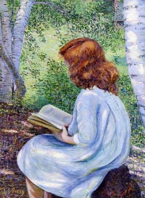 Artwork Title: Child with Red Hair Reading