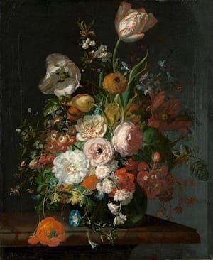 Artwork Title: Still Life with Flowers in a Glass Vase