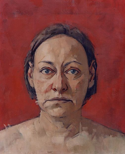 Artwork Title: Self Portrait (Red Background)