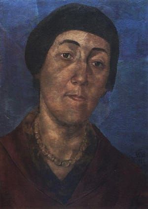 Artwork Title: Portrait of M.F. Petrovoy-Vodkin, the Artist's Wife