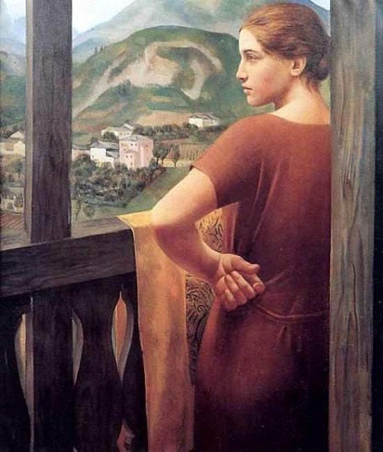 Artwork Title: Donna alla finestra