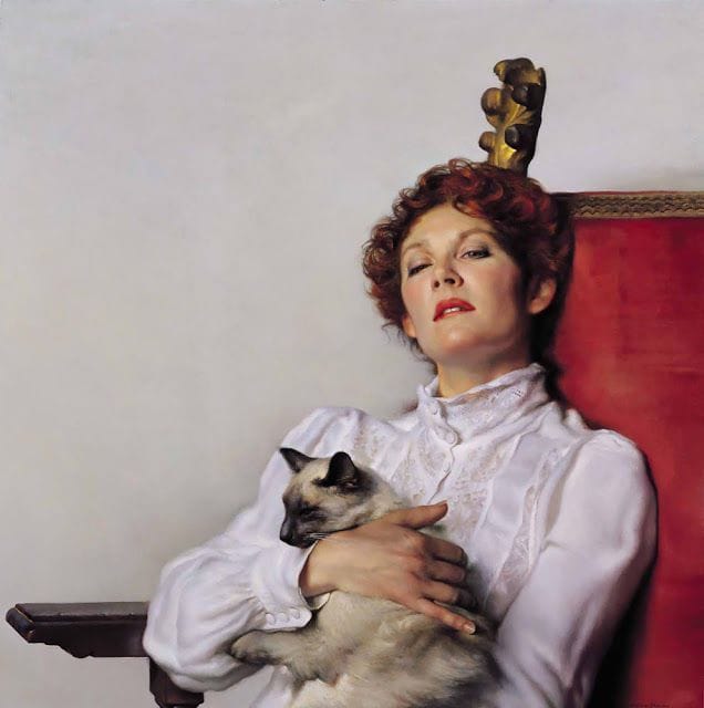 Artwork Title: Woman with Cat