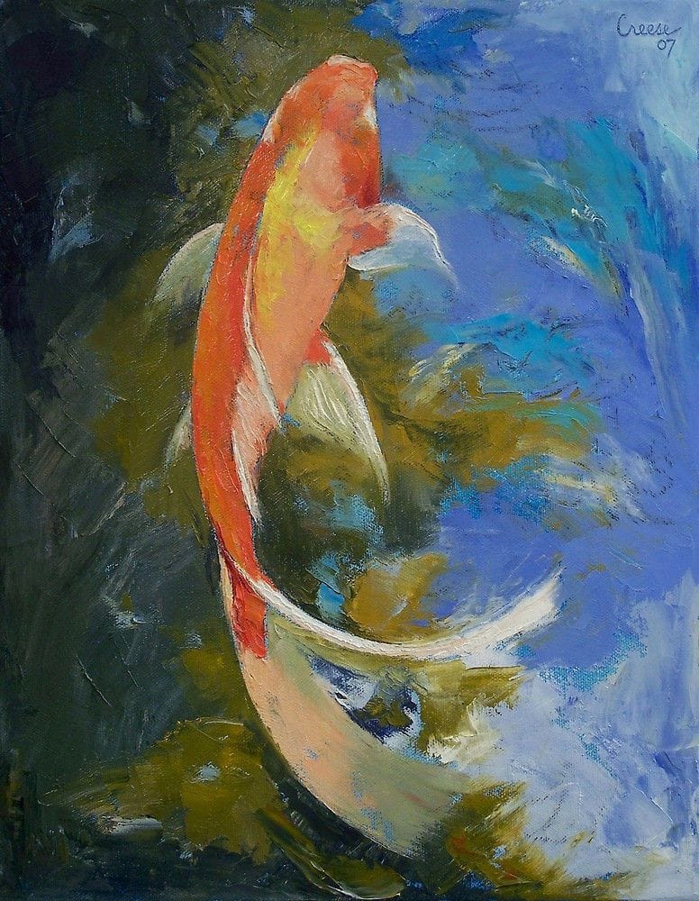 Artwork Title: Butterfly Koi Painting
