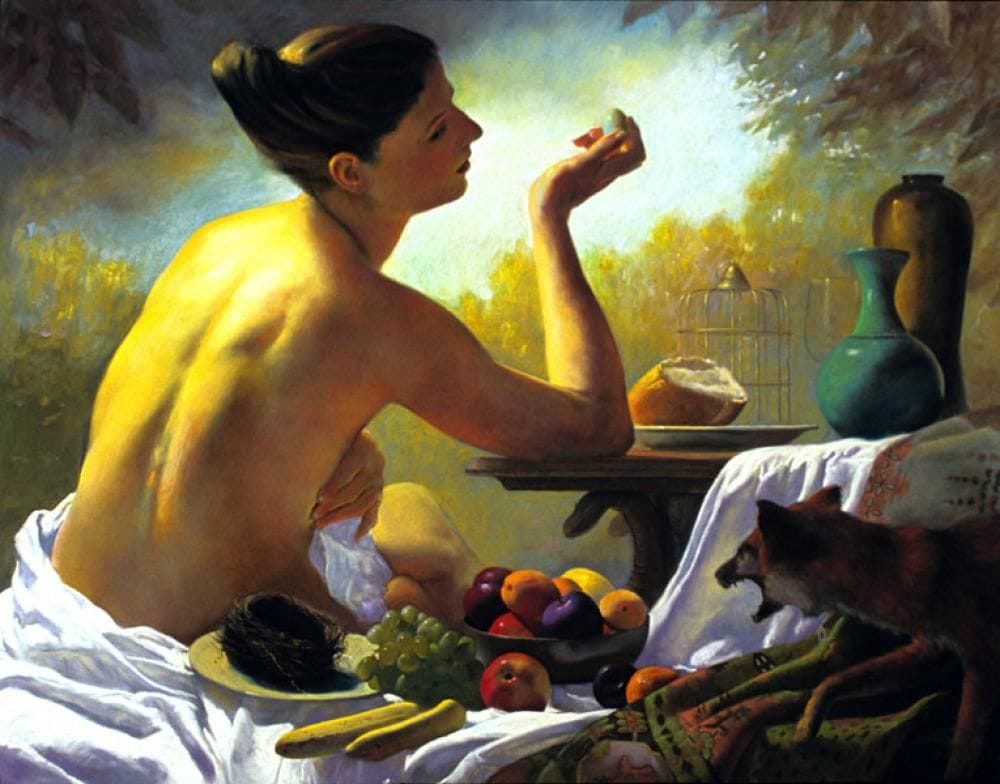 Artwork Title: Woman Holding an Egg