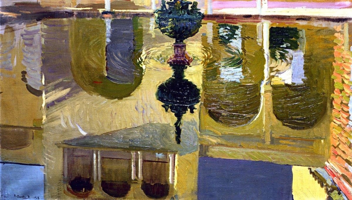 Artwork Title: Reflections in a Fountain