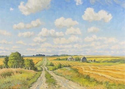 Artwork Title: Past the Farm, Southern Saskatchewan